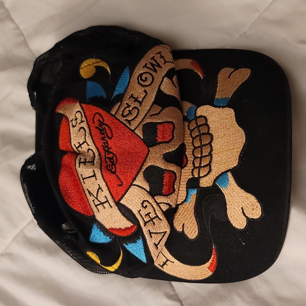 Ed Hardy Love Kills Slowly embroidered hat